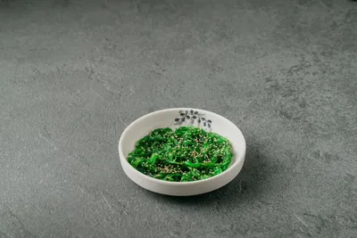 A serve of Japanese seaweed salad.