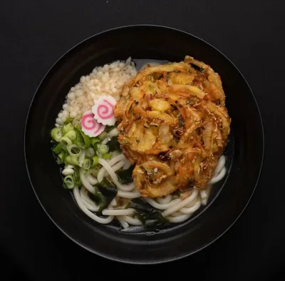 Vegetable tempura udon noodle soup.